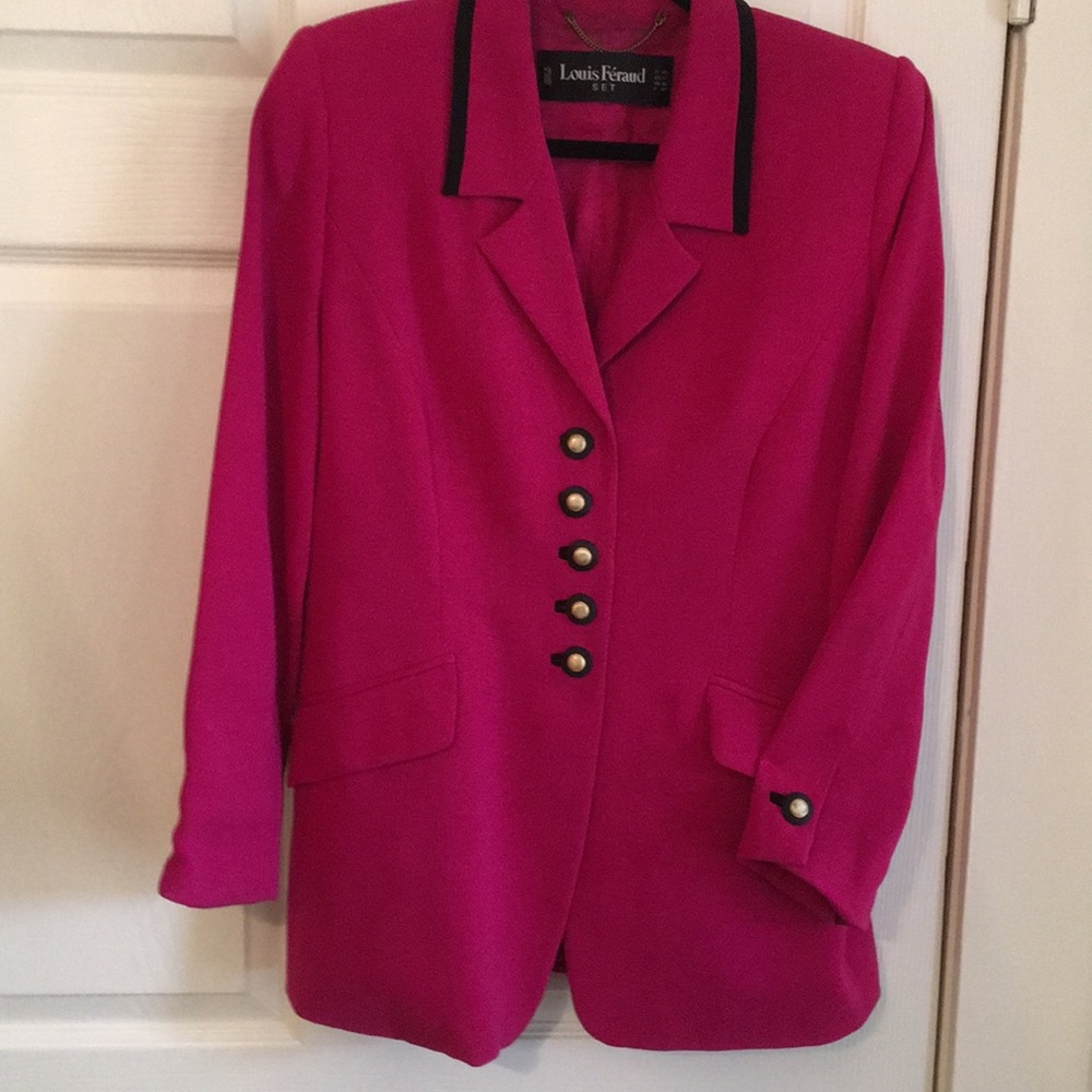 Louis Feraud Burgundy Blazer